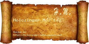 Holczinger Máté névjegykártya